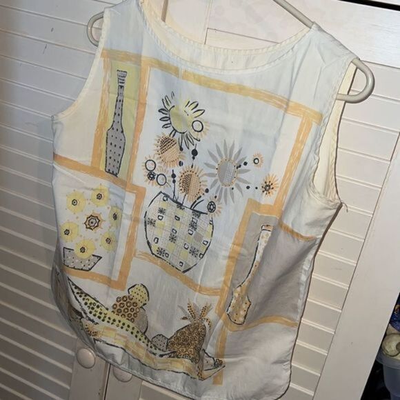 1970s light white tank top - Picture 2 of 6